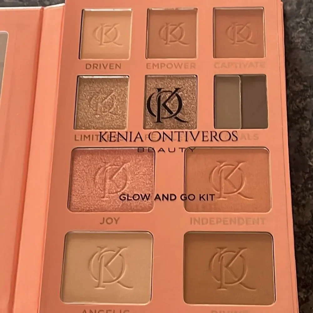 Kenia Ontiveros Beauty Glow and Go Kit 6 products in one pretty palette NEW